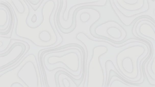 Diseño de movimiento blanco Paisaje cambiante fluido moderno con líneas de contorno. Antecedentes abstractos de transformación para presentación empresarial, técnica y ferial. renderizado 3D 4K. — Vídeos de Stock