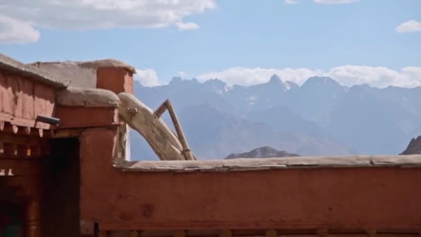 Visa på berget Himalaya — Stockvideo