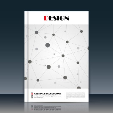 Soyut kompozisyon, beyaz a4 broşür başlık sayfası, siyah nokta, çizgi inşaat, boncuk, metin çerçevesi yüzeyi, yaratıcı rakam, logo işareti, firma afiş formu simgesi, koyu el ilanı moda, Eps10 illüstrasyon
