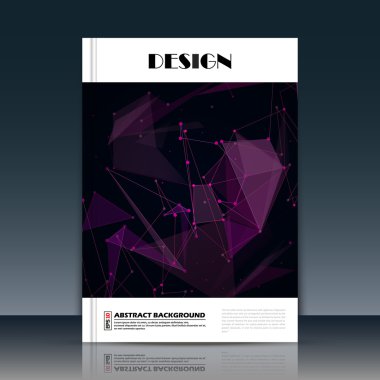 Soyut kompozisyon, kartvizit, pembe yabancı gezegen, a4 broşür başlık sayfası, yaratıcı üçgen rakam, logo işareti, firma afiş formu, yıldız, dış uzay el ilanı moda, neon matris, Eps10 illüstrasyon