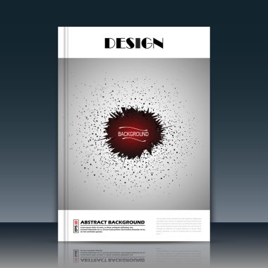 Soyut kompozisyon, beyaz s4 broşür başlık sayfası, grunge patlama bulanıklık, leke metin çerçeve simgesi, leke deco rakam bağlantısı, logo işareti, boya leke, firma afiş formu, mürekkep leke, Eps10 broşür moda