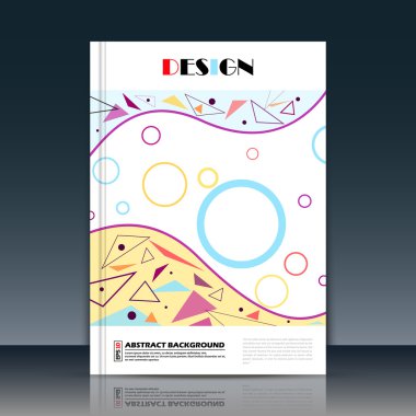 Soyut kompozisyon, a4 broşür başlık sayfası, daire, eğri çizgi inşaat, üçgen parça simgesi, metin çerçevesi yüzeyi, yaratıcı rakam, logo işareti, firma afiş formu, el ilanı moda, Eps10 illüstrasyon
