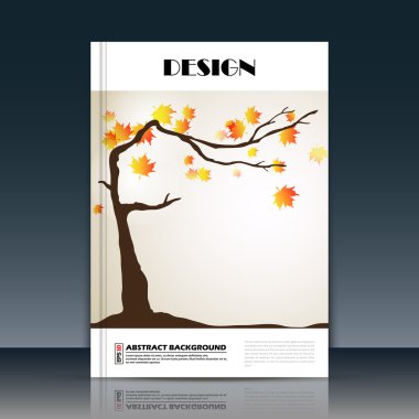 Soyut kompozisyon, a4 broşür başlık sayfası, sonbahar yaprakları simge inşaat, eko oyma, botanik yüzey, yaratıcı organik rakam, logo işareti, firma afiş formu, el ilanı moda, Eps10 illüstrasyon