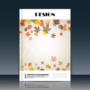 Soyut kompozisyon, a4 broşür başlık sayfası, sonbahar yaprakları simge inşaat, eko oyma, botanik yüzey, yaratıcı organik rakam, logo işareti, firma afiş formu, el ilanı moda, Eps10 illüstrasyon