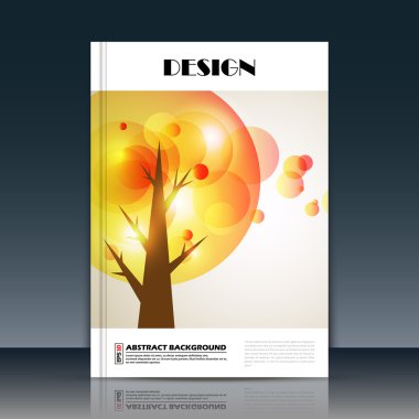 Soyut kompozisyon, a4 broşür başlık sayfası, sonbahar yaprakları simge inşaat, eko oyma, botanik yüzey, yaratıcı organik rakam, logo işareti, firma afiş formu, el ilanı moda, Eps10 illüstrasyon