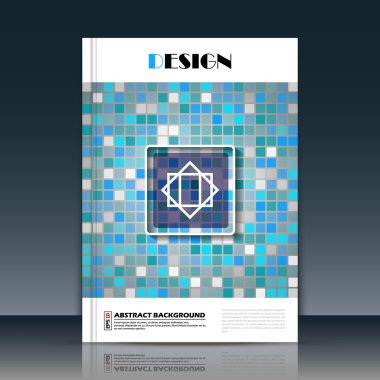 Soyut kompozisyon, kare metin çerçevesi yüzeyi, mavi, gümüş, a4 broşür başlık sayfası, yaratıcı figür logosu işareti, marka arması, sert isim amblemi, sümüklüböcek pankartı formu, el ilanı moda, EPS10 illüstrasyon