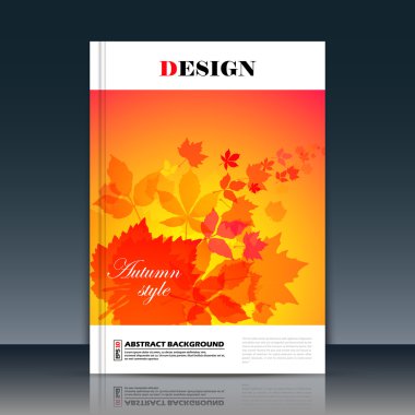 Soyut kompozisyon, a4 broşür başlık sayfası, sonbahar yaprakları simge inşaat, eko oyma, botanik yüzey, yaratıcı organik rakam, logo işareti, firma afiş formu, el ilanı moda, Eps10 illüstrasyon