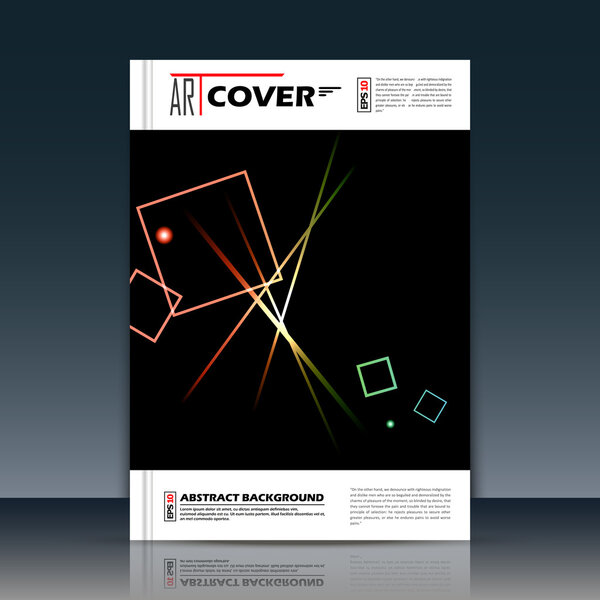 Abstract composition, outer space galaxy, glory star ray, a4 brochure title sheet, cosmic sky icon, text frame surface, creative figure, square logo sign, firm banner form, flier fashion, EPS10