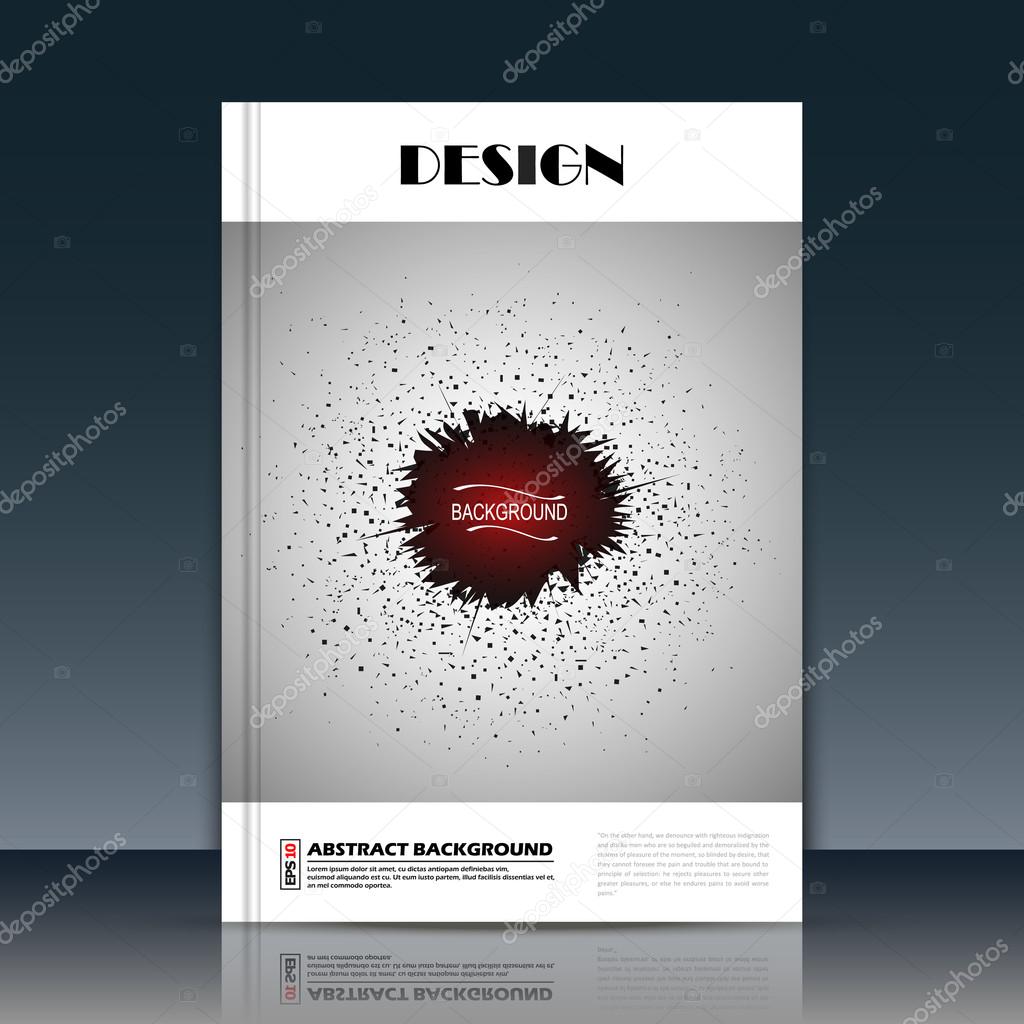 Abstract composition, white s4 brochure title sheet, grunge explosion blur, blotch text frame icon, stain deco figure connection, logo sign, paint blob, firm banner form, ink blot, EPS10 flier fashion