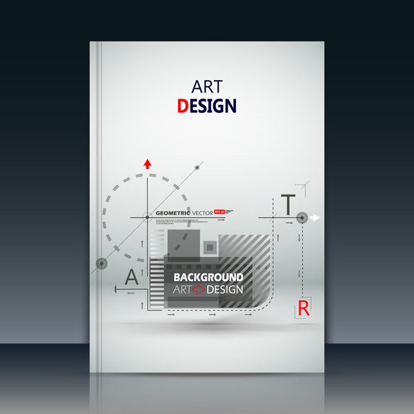 Abstract composition, black square part, dot, line construction, text frame surface, white a4 brochure title sheet, creative figure icon, logo sign, firm banner form, flier fashion, EPS10 illustration