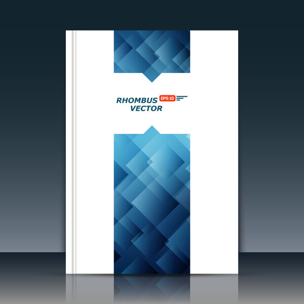 Abstract composition, quadrangle font texture, white transparent square part construction, blue a4 brochure title sheet, creative figure icon, logo sign surface, firm banner form, flier fiber, EPS10