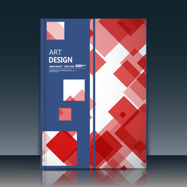 Abstract composition, quadrangle font texture, red transparent square, blue part construction, a4 brochure title sheet, creative figure icon, logo sign surface, firm banner form, flier fiber, EPS10