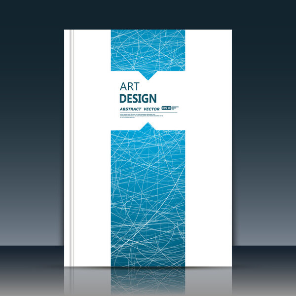 Abstract composition, font texture, blue stripe band construction, white a4 brochure title sheet, text frame, creative figure, web network icon, logo sign surface, firm banner form, flier fiber, EPS10