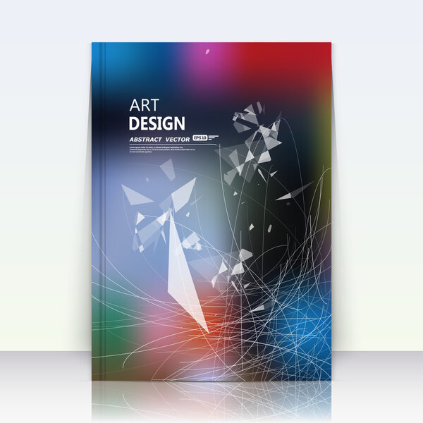 Abstract composition, triangle font texture, white transparent part construction, dark a4 brochure title sheet, creative figure icon, logo sign surface, firm banner form, futuristic flier fiber, EPS10