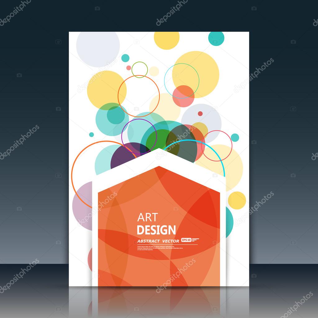 Abstract composition, circle part construction, red polygonal pentagon text surface, white a4 brochure title sheet, creative figure icon, logo sign, firm banner form, flier fashion, EPS10 illustration