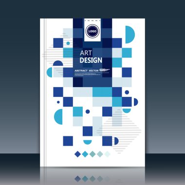 Abstract composition, quadrate font texture, square part construction, blue a4 brochure title sheet, creative transparent rectangle figure icon, logo sign surface, firm banner form, flier fiber, EPS10
