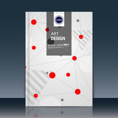Soyut kompozisyon, beyaz a4 broşür başlık sayfası, kırmızı nokta, çizgi inşaat, boncuk, bilimsel malzemeler, metin çerçeve yüzeyi, yaratıcı rakam, logo işareti, firma afiş formu simgesi, el ilanı moda, Eps10