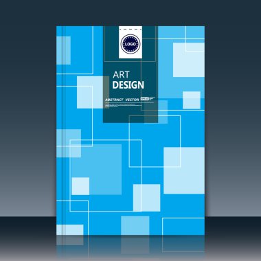 Abstract composition, quadrate font texture, square part construction, blue a4 brochure title sheet, creative transparent rectangle figure icon, logo sign surface, firm banner form, flier fiber, EPS10 