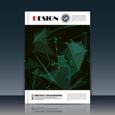 Soyut kompozisyon, kartvizit, yeşil yabancı gezegen, a4 broşür başlık sayfası, yaratıcı üçgen rakam, logo işareti firma afiş formu, yıldız, dış uzay el ilanı moda, neon matris, Eps10 illüstrasyon