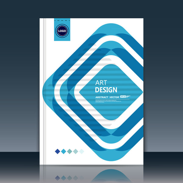 Abstract composition, quadrangle font texture, blue square part construction, white a4 brochure title sheet, creative figure icon, logo sign, text frame surface, firm banner form, flier fiber, EPS10