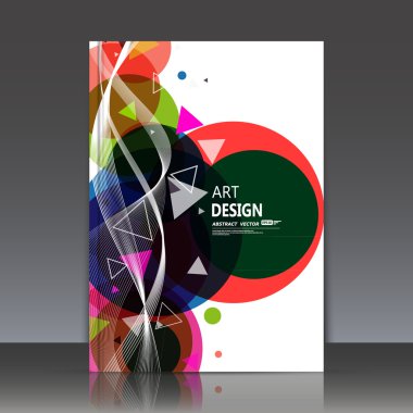 Abstract composition, text frame surface, white a4 brochure title sheet, creative figure, round logo sign construction, firm banner form, blue pink, orange circle icon, flyer fiber, EPS10 illustration