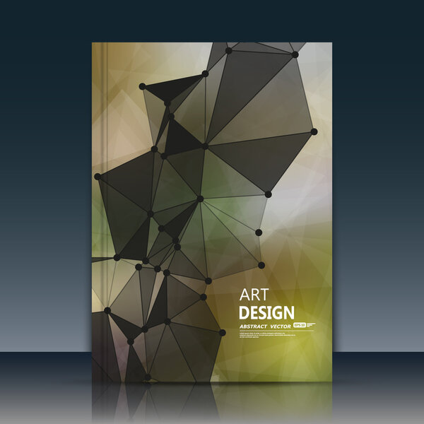 Abstract composition, font texture, black cybernetic dots, gray a4 brochure title sheet, creative figure, firm banner form, star, points label, outer space flyer fiber, neon matrix, EPS10 backdrop