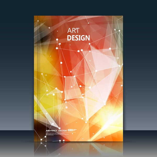 Abstract composition, linking rays font texture, white cybernetic dots, a4 brochure title sheet, creative figure, banner form, point plexus label, space flyer fiber, neon star matrix, EPS10 backdrop