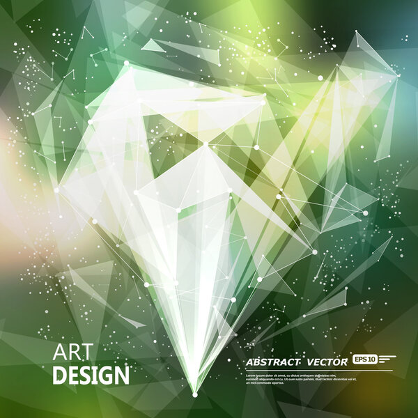 Abstract composition, green font texture, white cybernetic dot, title sequence, wallpaper, creative figure, intro banner form, star, point surface, outer space flyer fiber, neon matrix, EPS10 backdrop