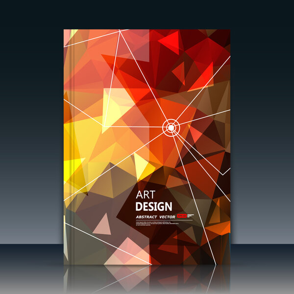 Abstract composition, font texture, polygonal triangle construction, patchwork transparent glass, a4 brochure title sheet, creative figure, logo sign, firm banner form, flyer fiber, EPS10 illustration
