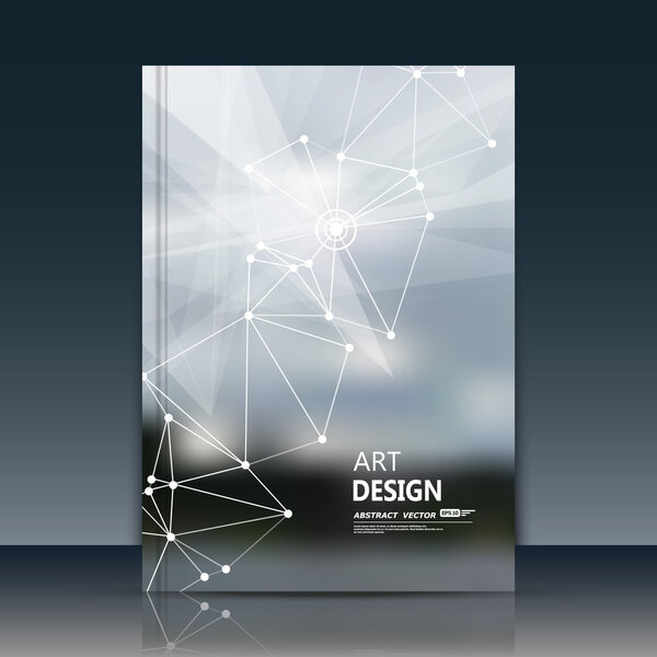Состав абстракции, текстура шрифта, белый кибернетический дот, титульный лист брошюры зеленого цвета а4, творческая фигура, форма знамени, ярлык плексуса точки, наружное космическое волокно, матрица звезды, обратная сторона S10
