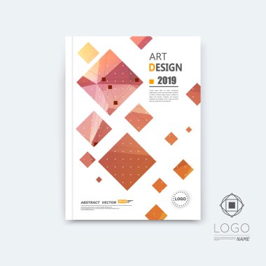 Abstract composition, pink quadrate font texture, square part construction, white a4 brochure title sheet, creative tetragon figure icon, commercial logo surface, firm banner form, EPS10 flier fiber