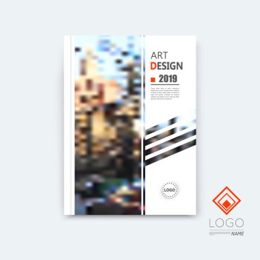 Soyut kompozisyon, renkli çokgen şeritli yazı tipi doku, kare parça inşaat, beyaz a4 broşür başlık sayfası, yaratıcı figür simgesi, ticari logo yüzeyi, firma afiş formu, Eps10 el ilanı fiber