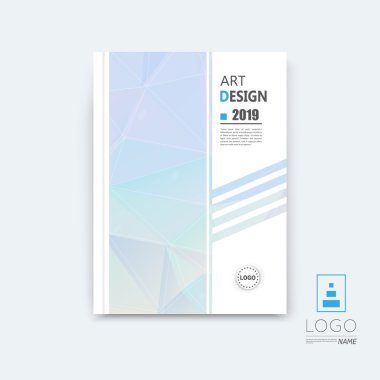 Soyut kompozisyon. Siyah noktalar, çizgiler pleksus. Poligonal üçgen bölümü marka. Beyaz broşür başlık sayfası. Yaratıcı şekil logo simge. Ticari teklif afiş formu. El ilanı lif. Başlık