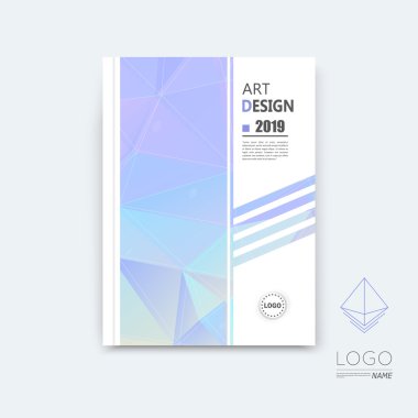 Soyut kompozisyon. Siyah noktalar, çizgiler pleksus. Poligonal üçgen bölümü marka. Beyaz broşür başlık sayfası. Yaratıcı şekil logo simge. Ticari teklif afiş formu. El ilanı lif. Başlık