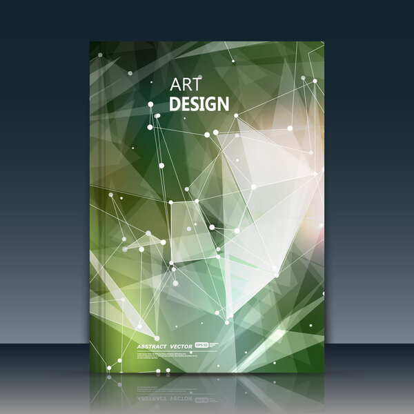 Абстрактный состав. Точки Вихте, линии сплетения. Торговая марка многоугольного треугольника. Заголовок белой брошюры. Значок логотипа креативной фигуры. Бланк коммерческого предложения. Листовое волокно. Элемент заголовка
