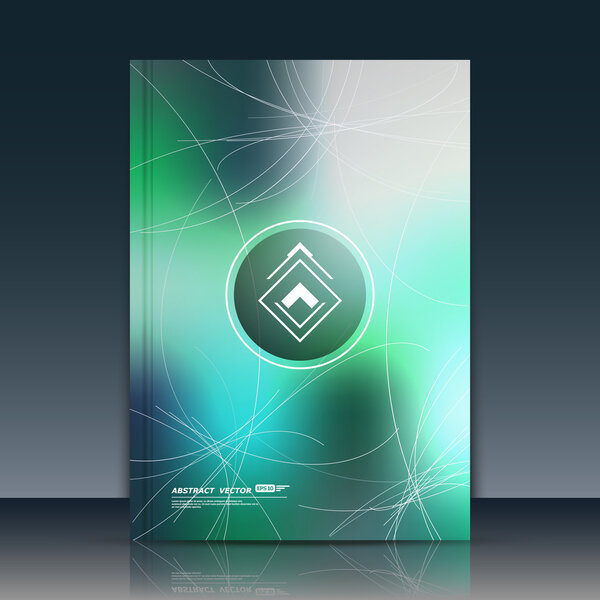 Abstract composition, text frame surface, green a4 brochure title sheet, creative figure logo sign icon, trademark symbol design, firm name emblem, banner form, flier fashion art, EPS10 vector image