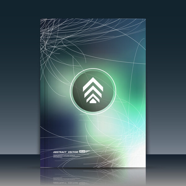 Abstract composition, text frame surface, green a4 brochure title sheet, creative figure logo sign icon, trademark symbol design, firm name emblem, banner form, flier fashion art, EPS10 vector image