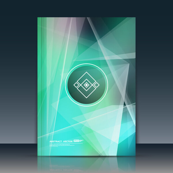 Abstract composition, text frame surface, green a4 brochure title sheet, creative figure logo sign icon, trademark symbol design, firm name emblem, banner form, flier fashion art, EPS10 vector image