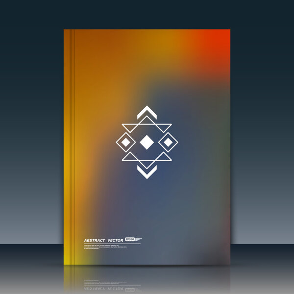 Abstract composition, info text surface, bronze a4 brochure title sheet, creative square figure, logo sign icon, trademark symbol, firm name emblem, sale banner form, flier fashion, EPS10 vector image