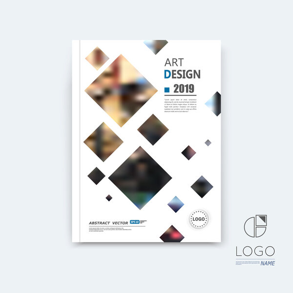 Abstract composition, black quadrate font texture, square part construction, white a4 brochure title sheet, creative tetragon figure icon, commercial logo surface, firm banner form, EPS10 flier fiber