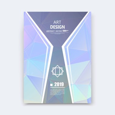 Abstract composition, lilac polygonal font texture, figure part construction, a4 brochure title sheet, creative moon stone facets icon, commercial logo surface, firm banner form, EPS 10 flier fiber