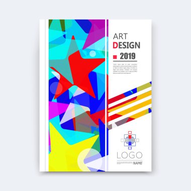 Soyut kompozisyon, yama yazı dokusu, sarı, mavi, kırmızı renk parçaları, yıldız inşaat yüzeyi, beyaz a4 broşür başlık sayfası, yaratıcı rakam simgesi, ticari firma logosu, afiş formu, el ilanı fiber