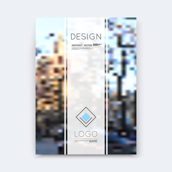 Abstract composition, polygonal urban city font texture, stripe part construction, white a4 brochure title sheet, creative figure icon, commercial logo surface, firm banner form, EPS 10 flier fiber