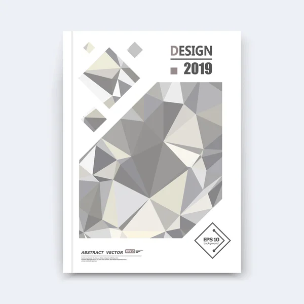 Abstracte samenstelling, Grey veelhoekige textuur, driehoek deel constructie, lijn plexus, brochure titelblad, creatieve ruit figuur pictogram, Crystal facetten, Rhombus logo oppervlak, banner vorm, flyer lettertype — Stockvector