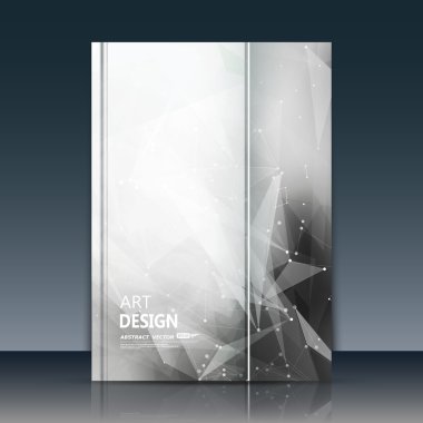 Abstract composition, grey texture, white cybernetic dots, a4 brochure title sheet, creative figure, logo banner form, outer space flyer fiber, neon star matrix, starburst elegant surface, EPS 10