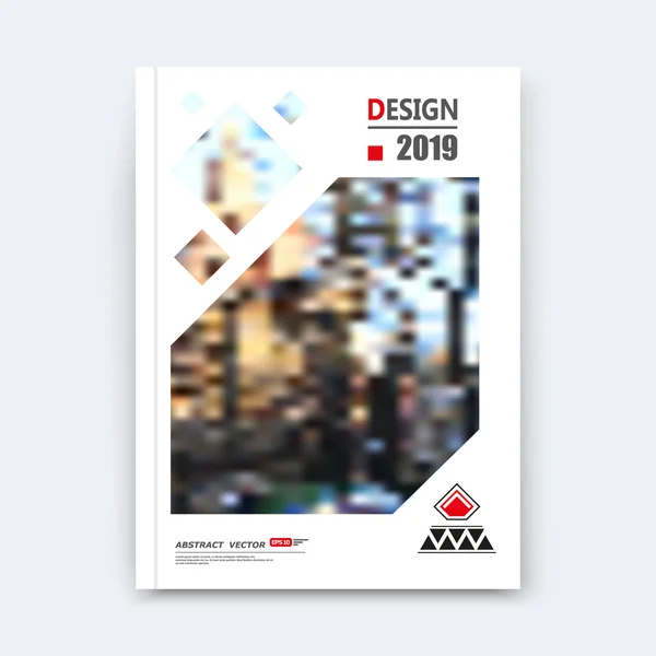 Abstract composition, urban city view, industrial architecture texture, square part construction, a4 brochure title sheet, creative lozenge figure icon, rhombus logo surface, banner form, flyer font — ストックベクタ