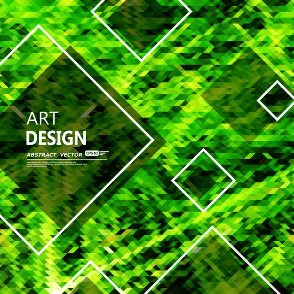 Composición abstracta, superficie del marco de texto rombo, fondo de pantalla verde, figura creativa chartreuse, icono de entrelazamiento de línea, secuencia de título, pantalla de inicio, protector de pantalla, formulario de banner, moda volante EPS10 — Archivo Imágenes Vectoriales