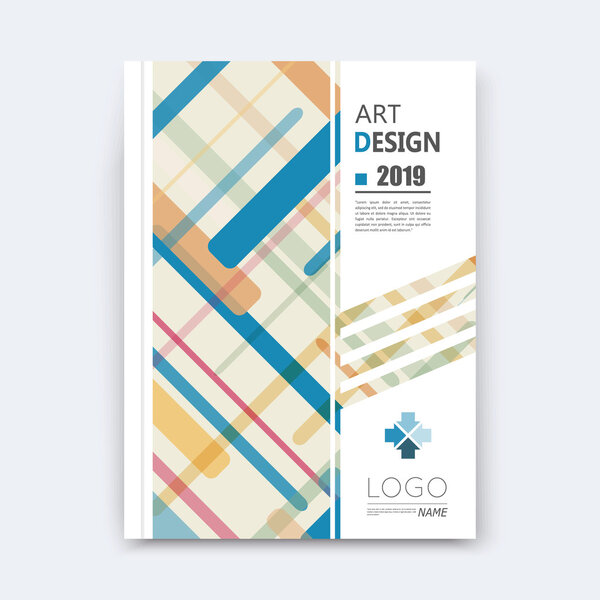 Abstract composition, chequered font texture, stripe section surface, yellow, blue lines construction, a4 brochure title sheet, creative figure vector art, commercial offer, banner form, flyer fiber
