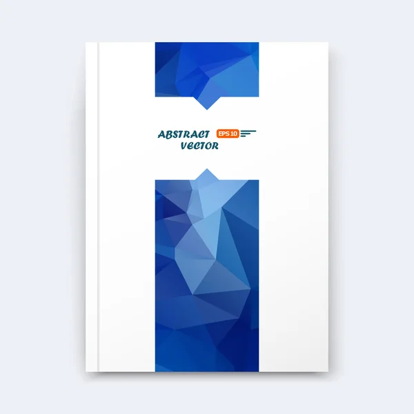 Abstract composition, blue polygonal stripe font texture, band part construction, white a4 brochure title sheet, creative figure icon, commercial logo surface, firm banner form, EPS 10 flier fiber — Διανυσματικό Αρχείο