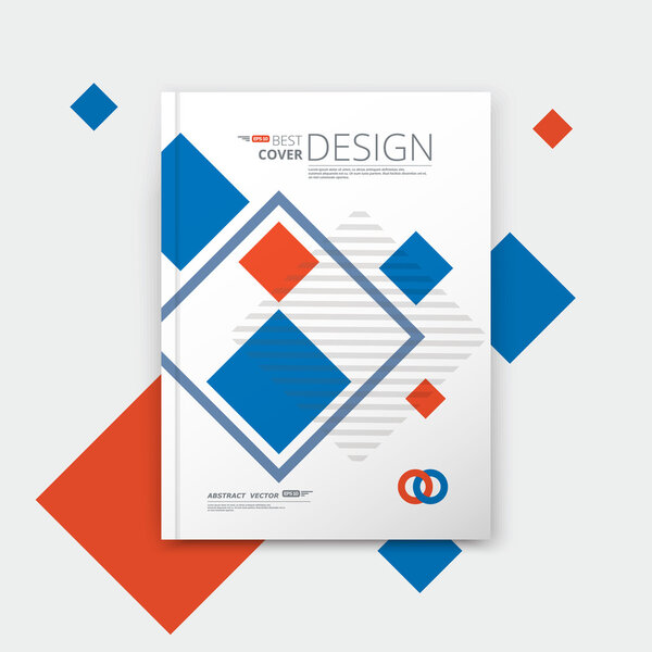 Abstract composition, red, blue quadrate font texture, square part construction, a4 brochure title sheet, creative tetragon figure icon, commercial logo surface, firm banner form, EPS 10 flier fiber